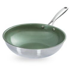 Just Vegan - RVS Eco Wokpan – 28 cm
