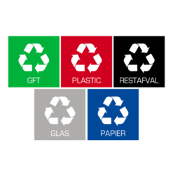 Plafor - Prullenbak Sticker Set van 5 stuks