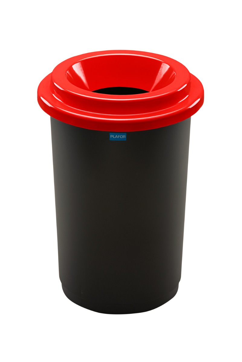 Plafor Eco Prullenbak 50L – Recycling – Rood