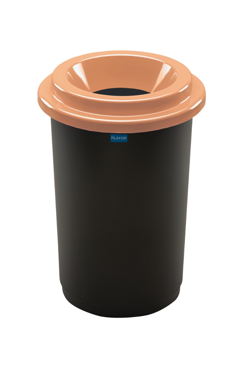Plafor Eco Prullenbak 50L – Recycling – Bruin