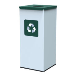 ALDA Eco - Square Nord White prullenbak 60L - Green