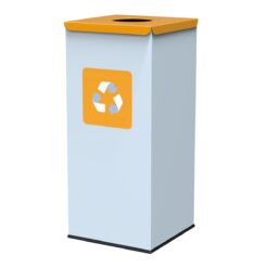 ALDA Eco - Square Nord White prullenbak 60L - Geel