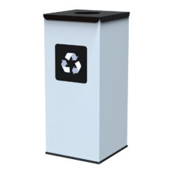 ALDA Eco - Square Nord White prullenbak 60L - Zwart